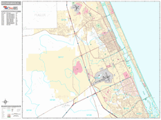 Daytona Beach Digital Map Premium Style